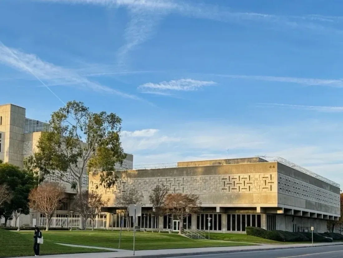 Exterior of the Orange County jail complex in Santa Ana, California