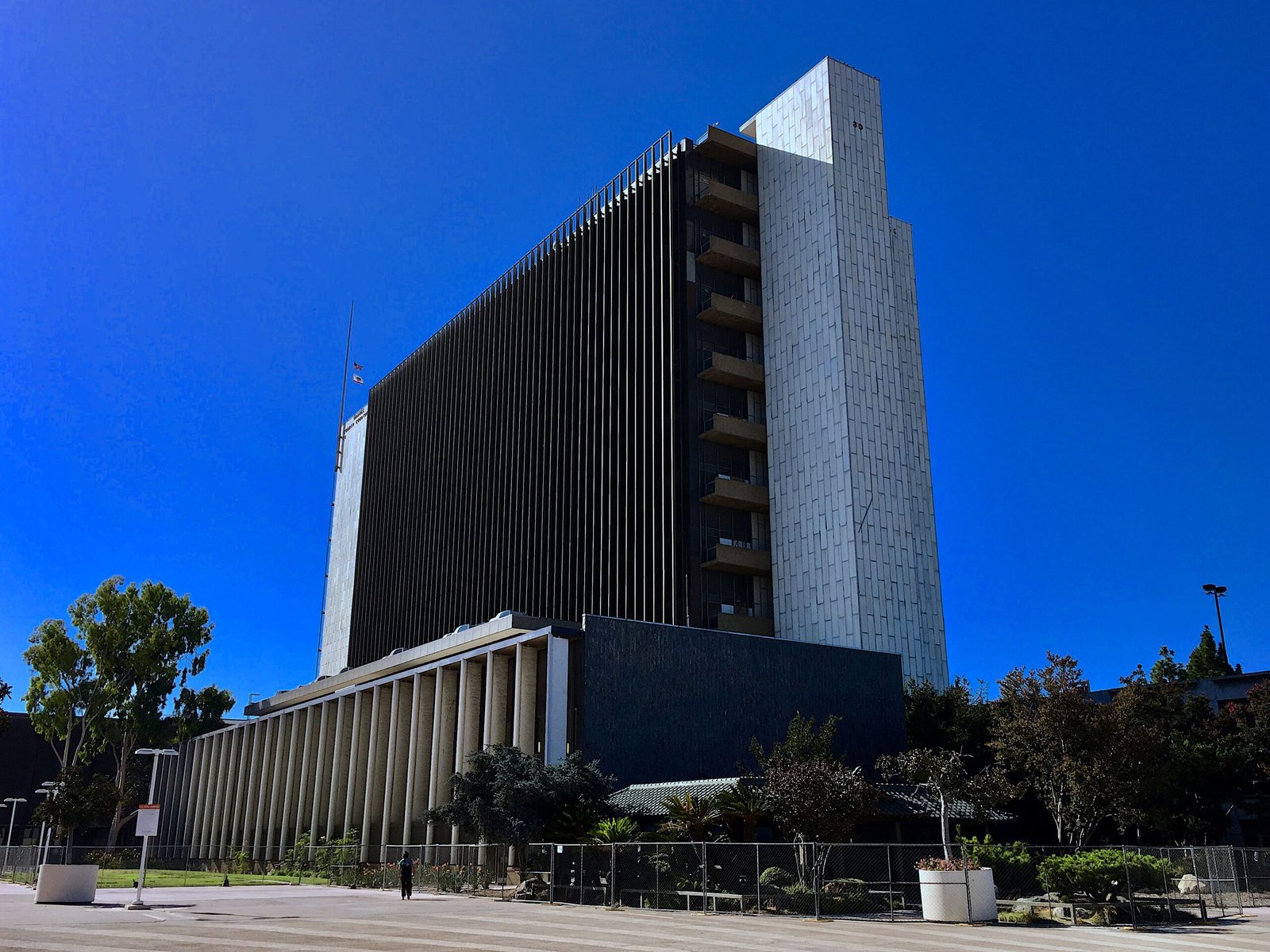 Exterior of the Central Justice Center courthouse in Santa Ana, California